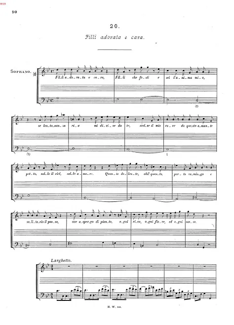 First page of Filli adorata e cara