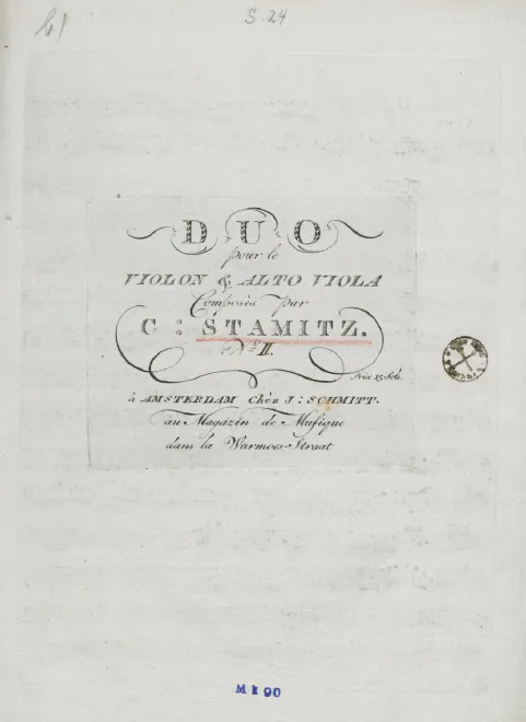First page of Duet of Violin and Viola in A major