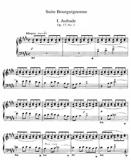 First page of Suite bourguignonne