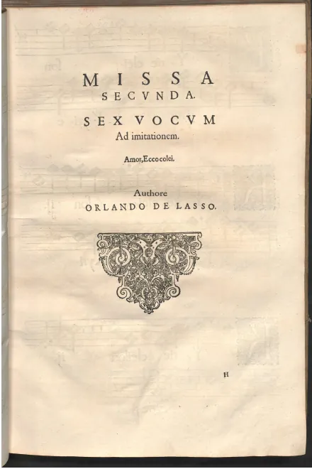 First page of Missa super Amor ecco colei