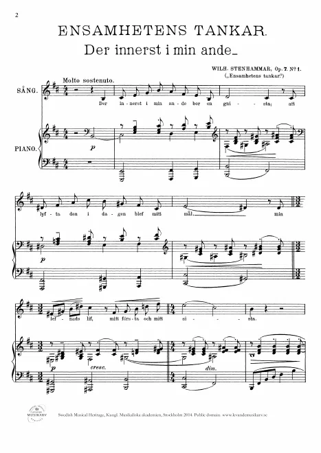 First page of 7 Poems from Ensamhetens tankar