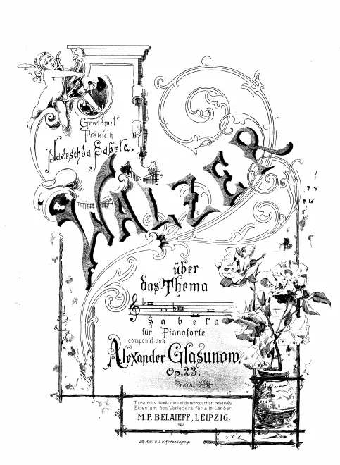 First page of Walzer über das Thema Sabela für Pianoforte