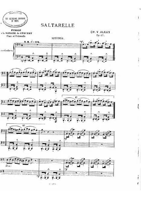 First page of Sonate de concert