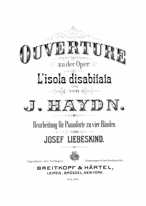 First page of L'Isola disabitata