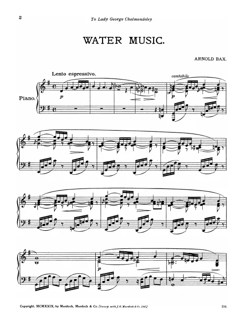 First page of Water Music