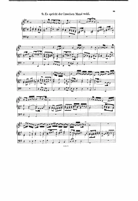 First page of Es spricht der Unweisen Mund wohl