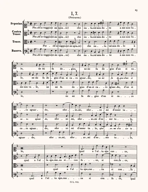First page of Perch'io veggio