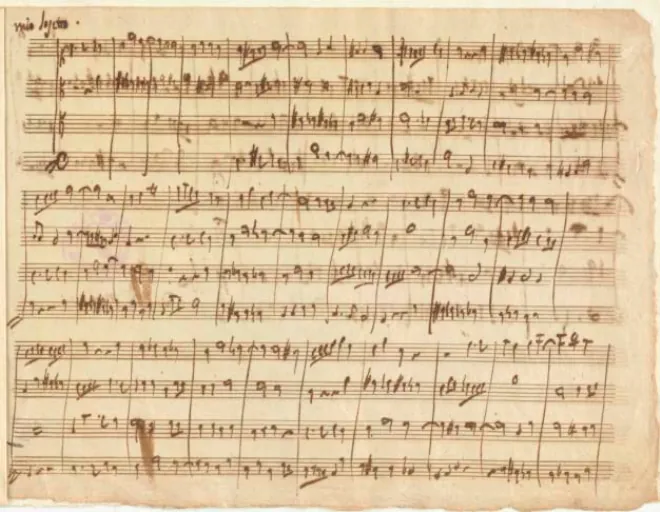 First page of Fugue for 4 Voices