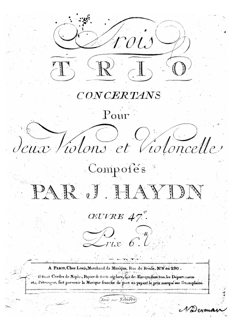 First page of 3 Accompanied Sonatas