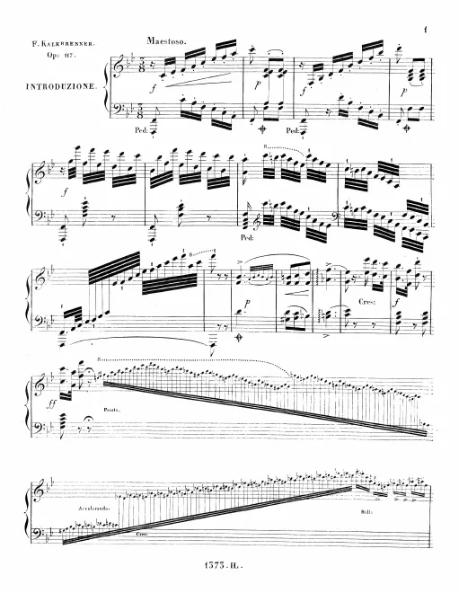 First page of Introduction et Rondeau pour le piano sur un motif du ballet de 'L'Orgie', musique de Carafa