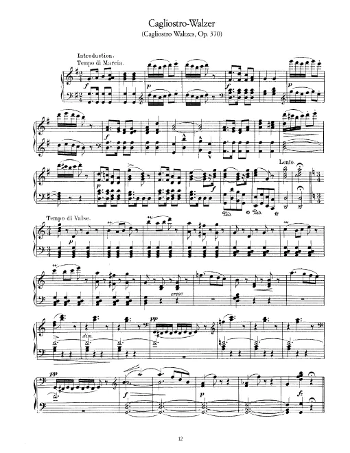 First page of Cagliostro-Walzer
