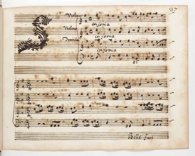 First page of Belle faci del cielo