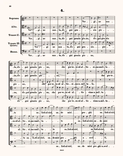 First page of Vergine santa