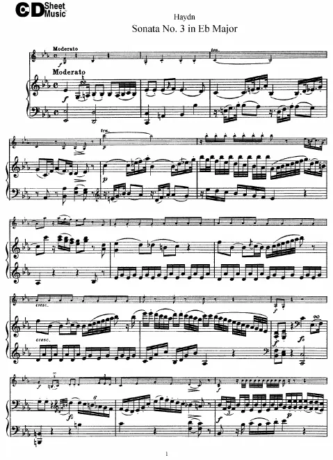 First page of Keyboard Sonata