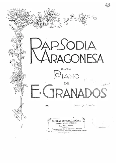 First page of Rapsodia aragonesa