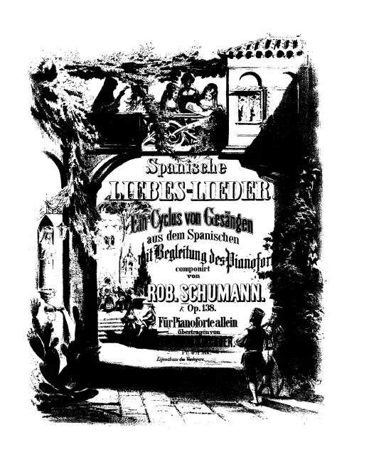 First page of Spanische Liebeslieder