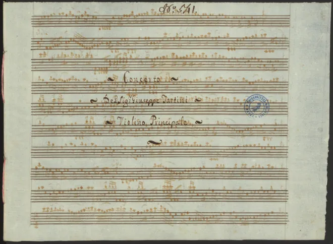 First page of Violin Concerto in E major