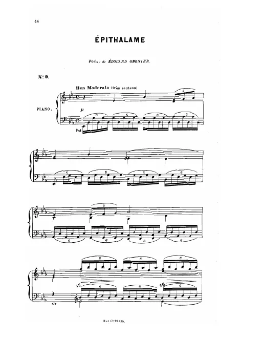 First page of Épithalame