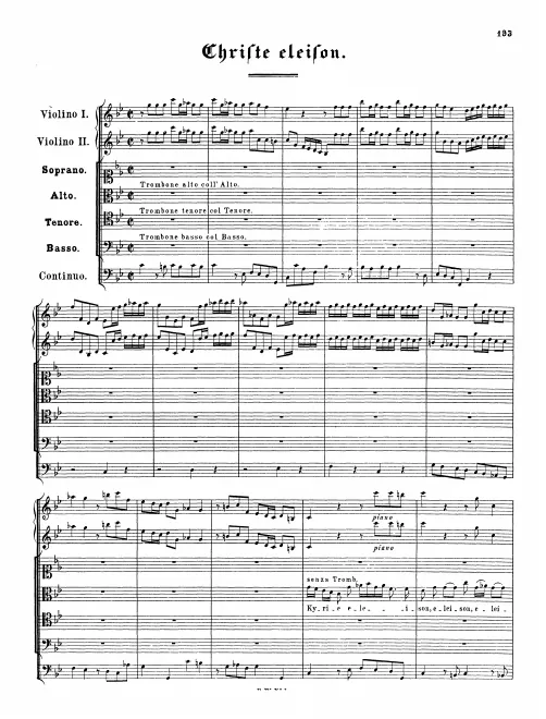 First page of Mass in C minor, BWV Anh.26