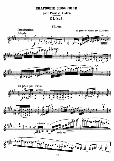First page of Hungarian Rhapsody No.12
