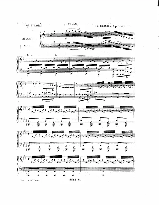 First page of Grand Quartet, Op.104