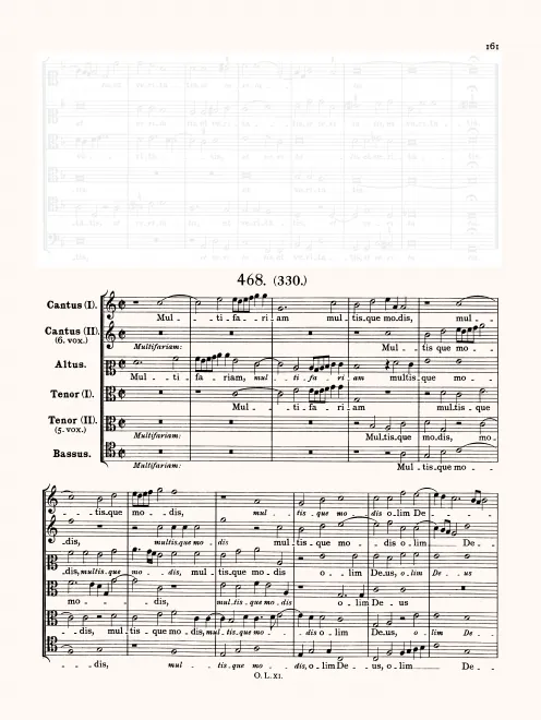 First page of Multifariam multisque