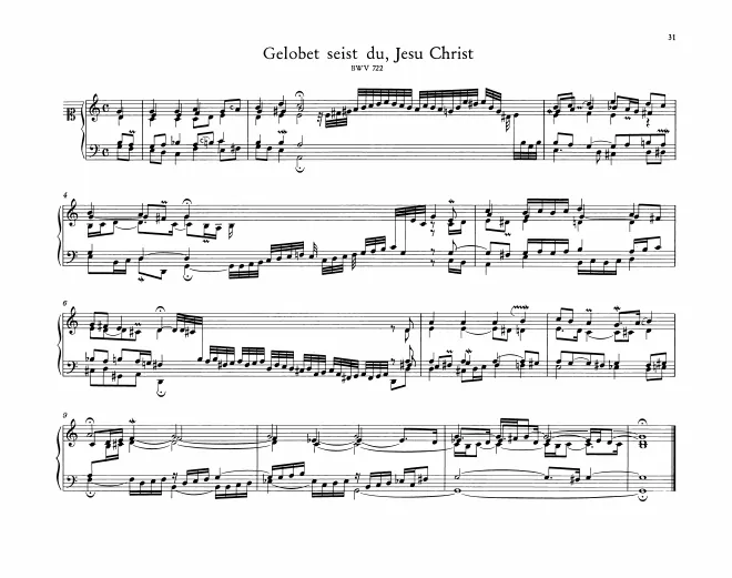 Gelobet seist du, Jesu Christ, BWV 722