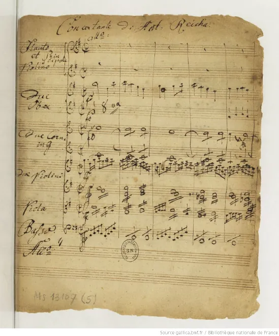 First page of Concertante for Flute, Violin and Orchestra