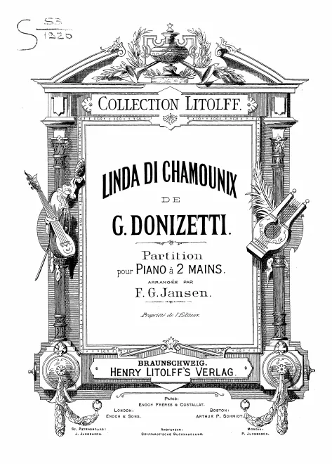 First page of Linda di Chamounix