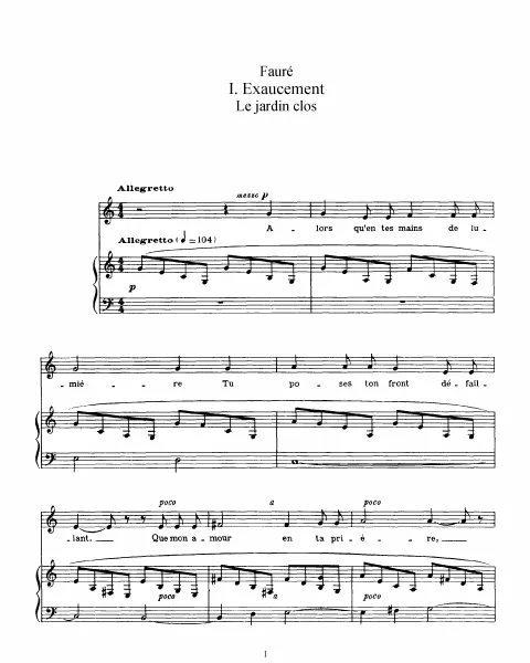 First page of Le jardin clos