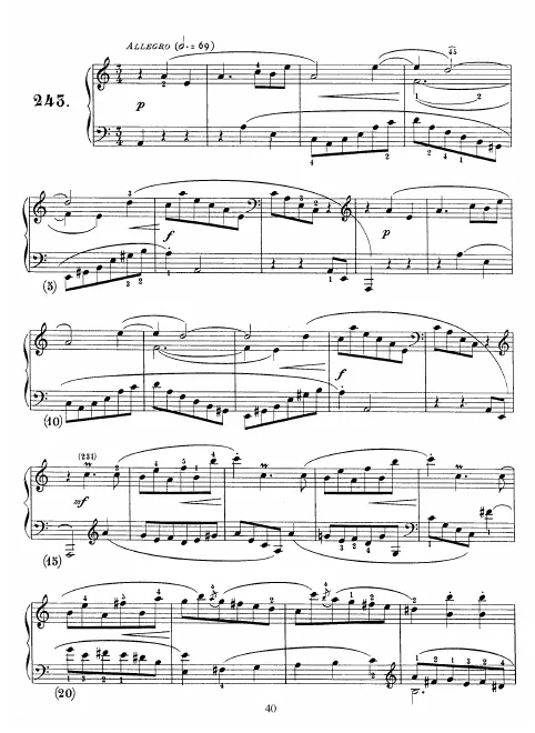 First page of Keyboard Sonata in A minor