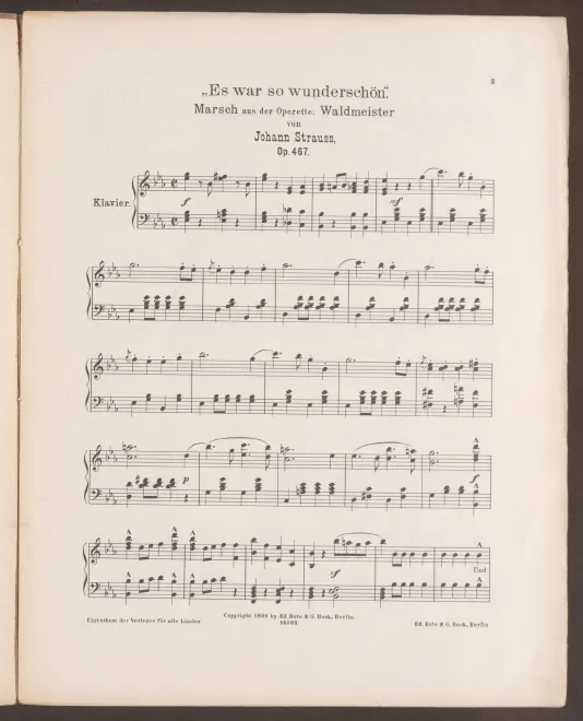 First page of Es war so wunderschön