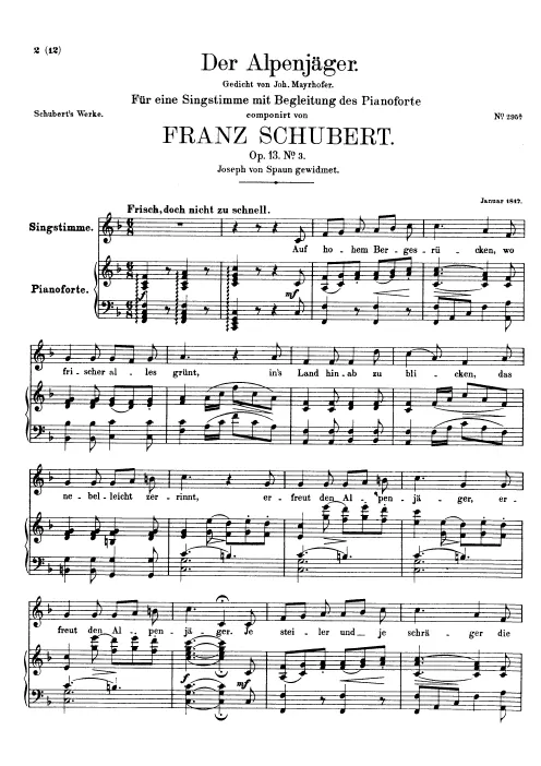 First page of Der Alpenjäger
