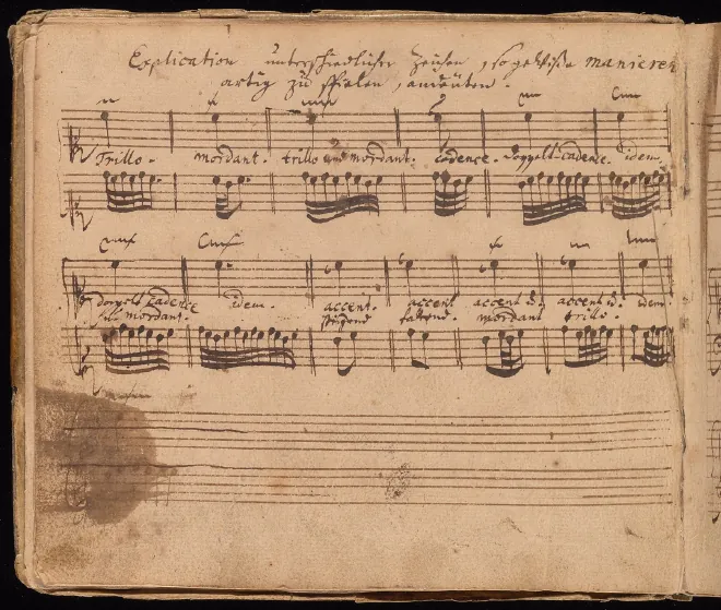 First page of Explication unterschiedlicher Zeichen, so Manieren, artig zu spielen, andeuten.