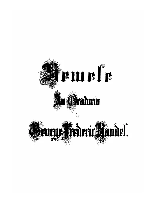 First page of Semele