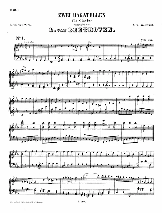 First page of Bagatelle
