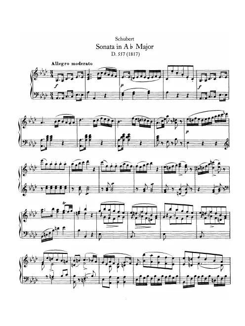 First page of Piano Sonata in A-flat major