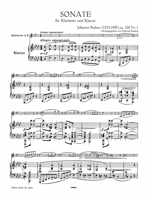 First page of Clarinet Sonata No.1