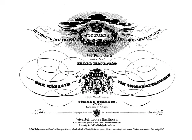 First page of Huldigung der Königin Victoria von Grossbrittanien, Op.103