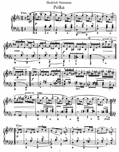 First page of 3 Polkas poétiques