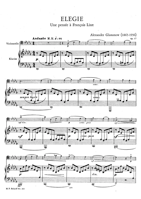 First page of Elegie