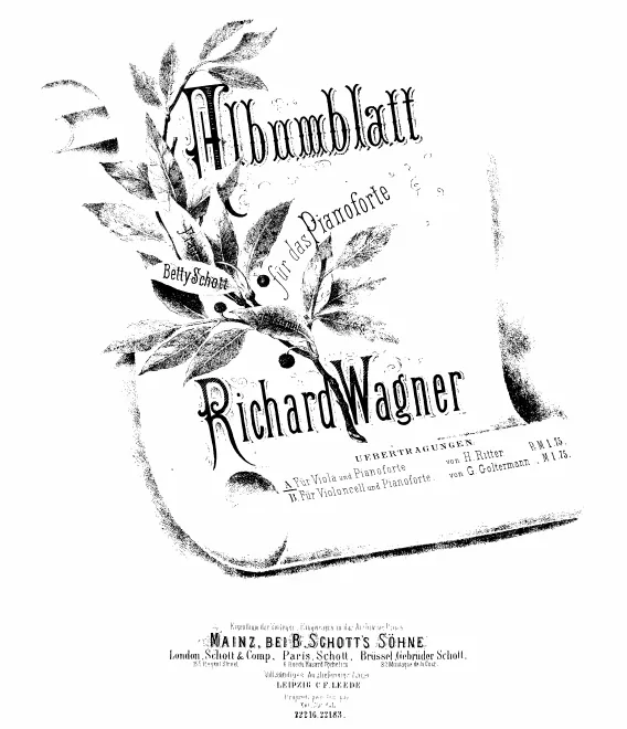 First page of Albumblatt für Frau Betty Schott