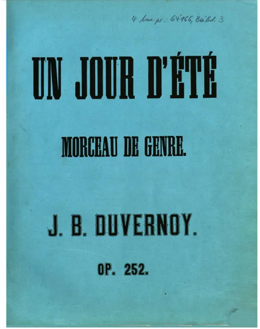 First page of Un jour d'été