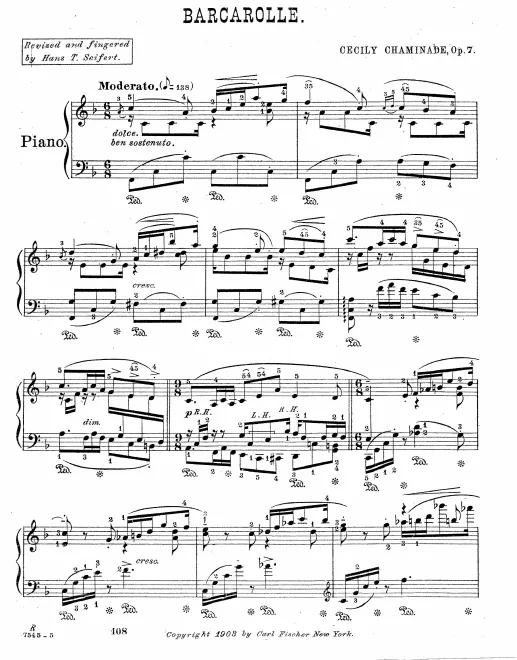 First page of Barcarolle