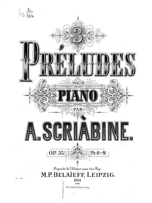 First page of 3 Preludes