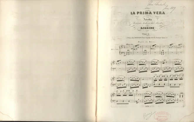 First page of La Prima Vera