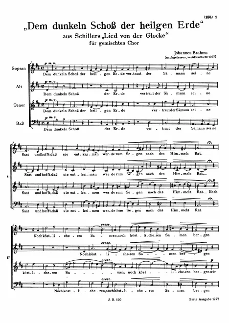 First page of Dem dunkeln Schoß der heilgen Erde