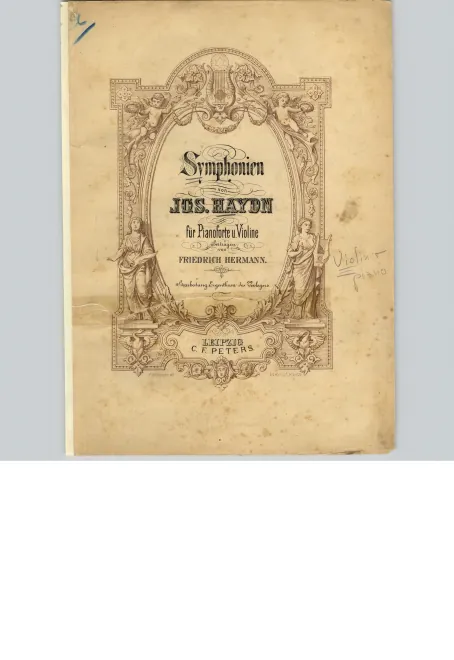 First page of Symphonien von Jos. Haydn für Pianoforte u. Violine