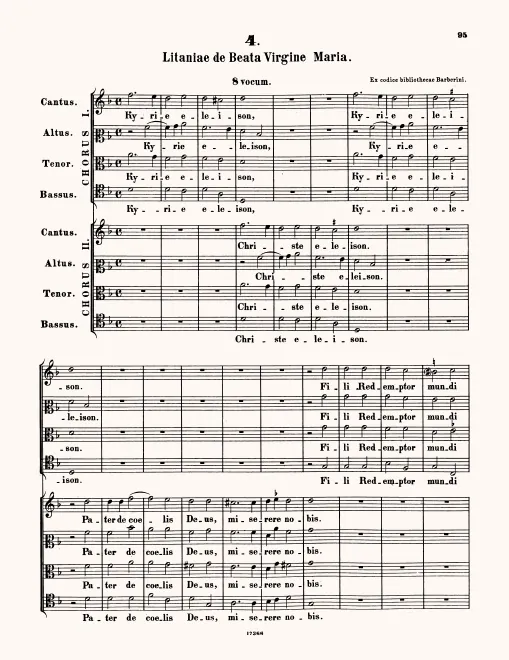 First page of Litaniae de Beata Maria Virgine