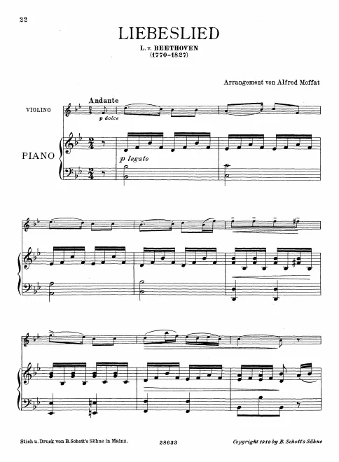 First page of Zärtliche Liebe